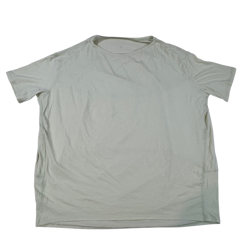 Lululemon Back in Action Short Sleeve Shirt *Nulu Ocean Air Crew Neck Top XL